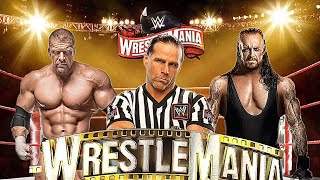 Undertaker vs Triple H with Shawn Michaels as guess ref BEST MATCH IN THE WORLD [upl. by Nwahsav]