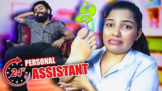 හබීගෙ ASSISTANT වුනා  Becoming His PERSONAL ASSISTANT for 24 Hours   Failed [upl. by Lezirg288]