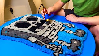 ASMR Rug Making  SpongeBob Rug Start to Finish [upl. by Paxon]