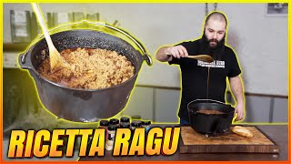 Ricetta ragu di carne  Ragù con scarti di carne nel Dutch Oven [upl. by Anuska]