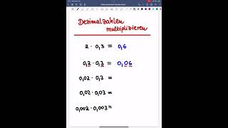 Dezimalzahlen multiplizieren mathe abi Shorts Viral mathetrick MatheArbeit MatheTipps leicht [upl. by Wearing]