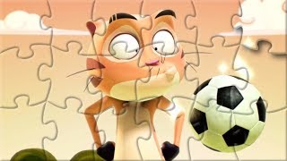 KAELOO joue au FOOTBALL Jigsaw Puzzle Game For Kids Rompecabezas [upl. by Nylehtak90]