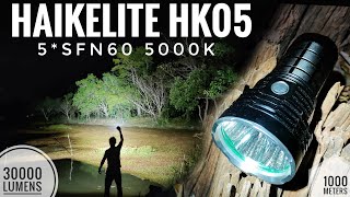 Haikelite HK05 SFN605 5000K 30000 lumens 1000 meters [upl. by Grose]