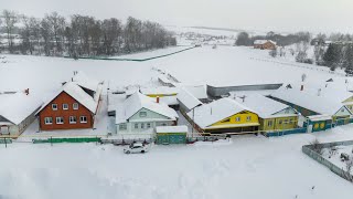 Life of a large friendly Tatar family in the village Winter day in Russia [upl. by Lucho]