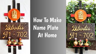 How to make Name plate at home l DIY customized nameplate [upl. by Gaelan405]