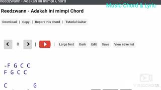 reezwan adakah ini mimpi chord amp lyric [upl. by Adnauqaj154]