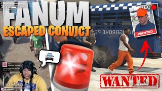 AMP Fanum Plays GTA RP Grizzley World🚨Escaped Convict Fanum vs The Feds🚨 [upl. by Geilich212]