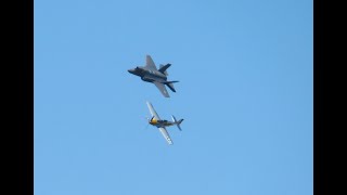 Thrilling F35 and P51 Heritage Flight at Sun N Fun [upl. by Ymeraj810]