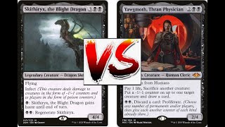 EDH MTG Commander Magic Skithiryx vs Yawgmoth Thran Physician [upl. by Joub632]