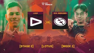 LOUD vs Evil Geniuses  VCT Americas Stage 2  W1D2  Map 1 [upl. by Barnaba]