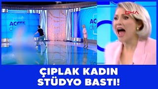 Canlı yayını basan çıplak kadın terör estirdi [upl. by Zaid]