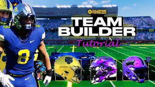 How to create a team in College Football 25 EA Sports CFB 25 Team Builder tutorial [upl. by Jeane]