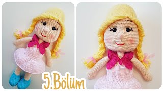 Amigurumi Kız Bebek Yapımı 5Bölüm  Bebek Saç Peruk Yapılışı Örgü Oyuncak Bebek 57 [upl. by Gaivn]