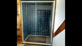 Installing the shower screen in the new bathroom  trials and tribulations [upl. by Anihta]