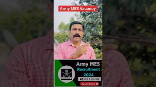 Military Engineering service MES Vacancy 2024  Army lover youtubeshorts mesarmy [upl. by Etnuahs86]