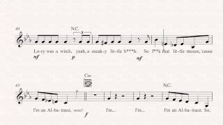 Guitar  I’m An Albatraoz  Aronchupa  Sheet Music Chords amp Vocals [upl. by Genevra]