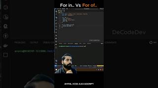 For In vs For Of Loop in JavaScript Explained javascript html forin forof webdevelopment [upl. by Nyliac678]