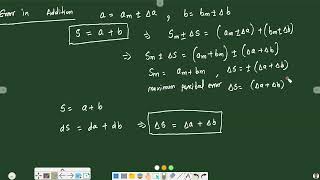 110102 CL 11 Physics Ch Units and Dimensions P 02 Math of Errors Propagation of Errors Analysis [upl. by Inar]