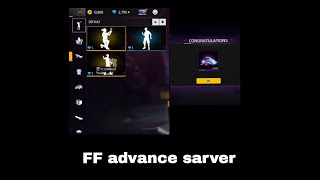 Free Fire Advance Sarver New Update 1 Dimond All Items [upl. by Ennaitak]