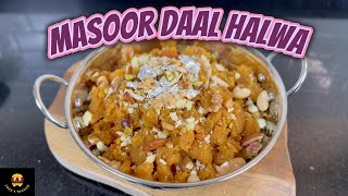 Masoor Daal Halwa  Masoor Daal aur Badam Halwa  Easy amp Quick Halwa Recipe  Sweet Lentil Pudding [upl. by See]