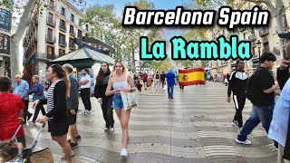 Barcelona Spain 🇪🇸  La Rambla  City Tour 4K [upl. by Agem]