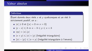 Analyse 1 S1 mip partie 11 [upl. by Columbine]