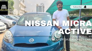 Nissan MICRA ACTIVE XV 2016P SALE 81848084429948884345Second Hand cars in VIJAYAWADA [upl. by Joye634]