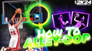 HOW TO ALLEYOOP IN 2K24 ARCADE EDITION [upl. by Zile]