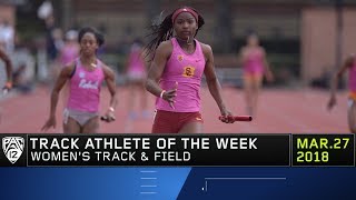 USCs Twanisha Terry named Pac12 womens Track Athlete of the Week [upl. by Zsazsa73]