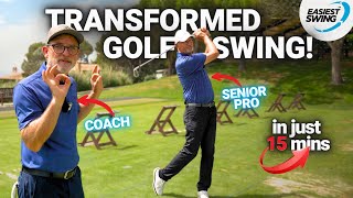 Pro Golfer STUNNED by Easiest Swing Coach Actual Lesson [upl. by Cleavland]