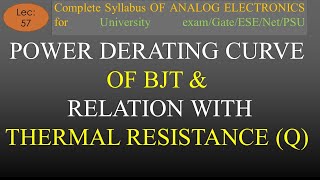 Lec57 Condition to Avoid Thermal Runaway in BJT amp Power Derating Curve  AE  R K Classes  Hindi [upl. by Edea]