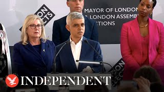 Watch again Results declared in London mayoral elections [upl. by Aicatsanna]