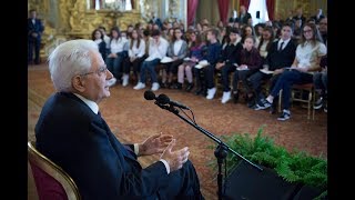 Quirinale il Presidente Mattarella risponde alle domande degli studenti [upl. by Delmer]