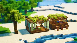 Minecraft Beach Bar Tutorial 121  How to Build a Beach Bar in Minecraft 121 Tutorial [upl. by Etnovad]