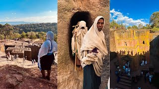 Inside the Mysterious RockHewn Churches of Lalibela Ethiopia [upl. by Maltzman]