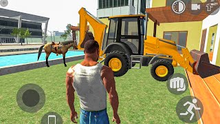 Indian Motorbike JCB and Horse in Open City Simulator  Android Gameplay [upl. by Issiah]