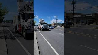 Hydro Quebec Truck Driving Down The Street [upl. by Edelstein]