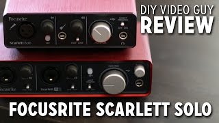 Focusrite Scarlett Solo Review  Unboxing [upl. by Ahtnahc984]