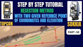 Resection method of topcon and sokkia total station [upl. by Riess]