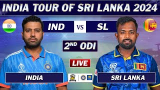 INDIA vs SRI LANKA 2nd ODI MATCH LIVE COMMENTARY  IND vs SL LIVE [upl. by Oremo787]