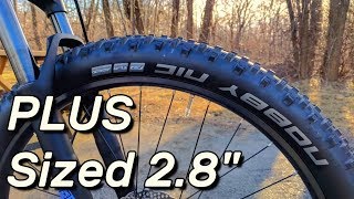 A Plus Sized Schwalbe Nobby Nic All Mountain Tire 275x28 With Actual Weight 275 [upl. by Alyek]