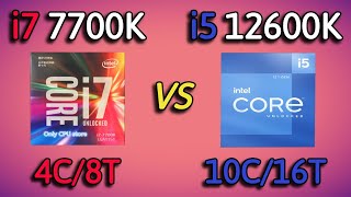 i5 12600K vs i7 7700K  Benchmark and test in 7 Games 1080p [upl. by Godewyn693]