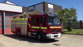 East Sussex Fire And Rescue Service Barcombe Fire Turning Out From Seaford [upl. by Jessica]