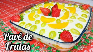 PAVÊ DE FRUTAS GELADO PARA O NATAL [upl. by Goeselt438]