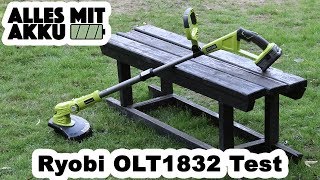 Ryobi OLT1832 Rasentrimmer Test  ALLES MIT AKKU [upl. by Nadabas365]