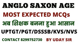 ANGLO SAXON PERIOD MOST IMPORTANT MCQs II HISTORY OF ENGLISH LITERATURE II BY UDAY SIR [upl. by Haletky]