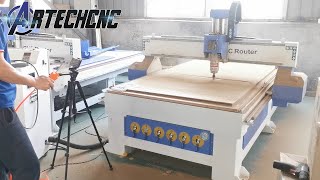 HOW DOES THE ART1325 CNC ROUTER WITH VACUUM TABLE CARVING AND CUTTING [upl. by Jaf725]