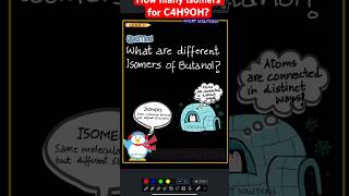 What are different isomers of BUTANOLdubai chemistry usa biology structure isomers iit neet [upl. by Enavi]