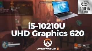 Intel Core i510210U \ UHD Graphics 620 \ Overwatch 2 720p dynamic render scale 8GB RAM [upl. by Gothart]