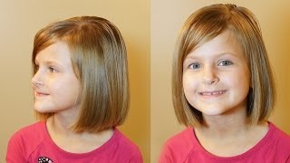 How to do a Bob Cut  Short Hair Tutorial  Girls Haircuts [upl. by Audras459]